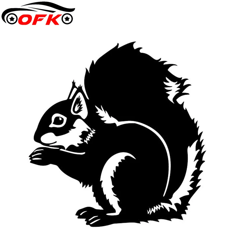 

Lifelike Squirrel Lovely Car Sticker Pattern Decor Door Vinyl Decal Black/Silver 15.8CM*15.1CM