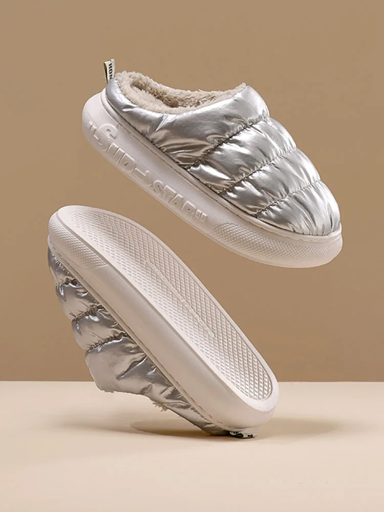 Новинка 2021 Осенние хлопковые тапочки унисекс теплая Домашняя обувь однотонные