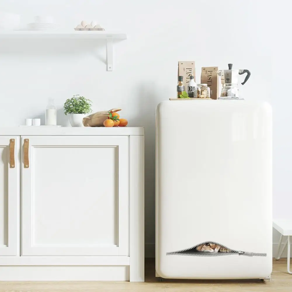 Милый Кот Наклейка на стену с молнией художественные наклейки для домашнего