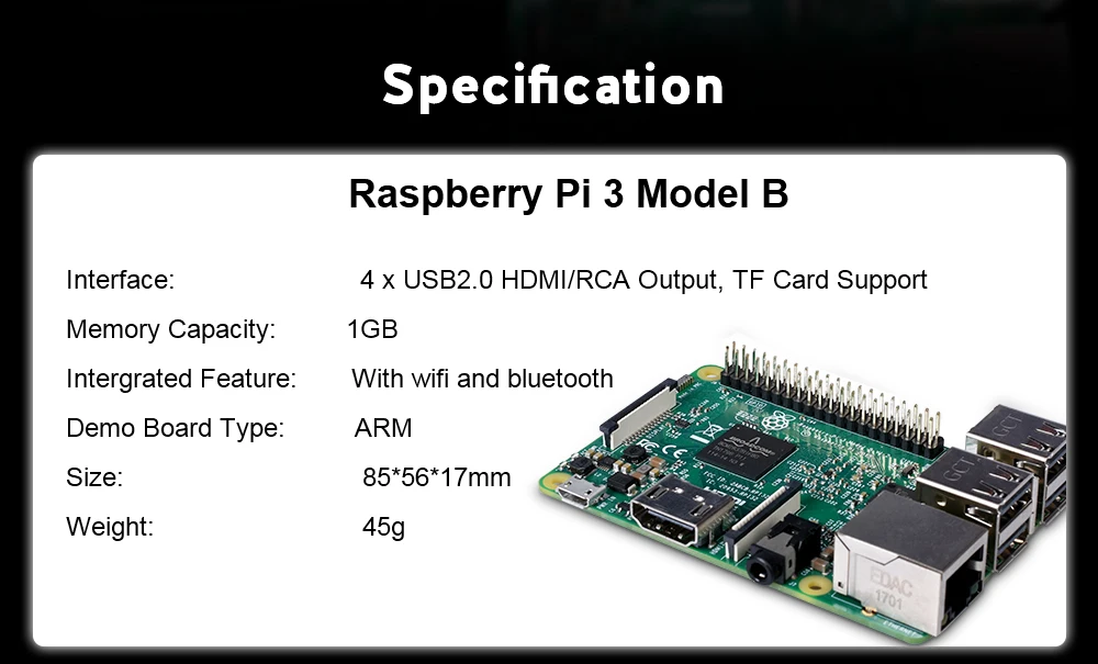 Octoprint Raspberry Pi 3 B Development Board Kit ram 1G с блоком питания камеры для Ender 3 3D-принтера Octoprint monitoring