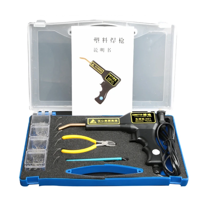 

Hot Stapler Car Bumper Fen der Fairing Welding Plastic Repair Kit W/ 200 Staples