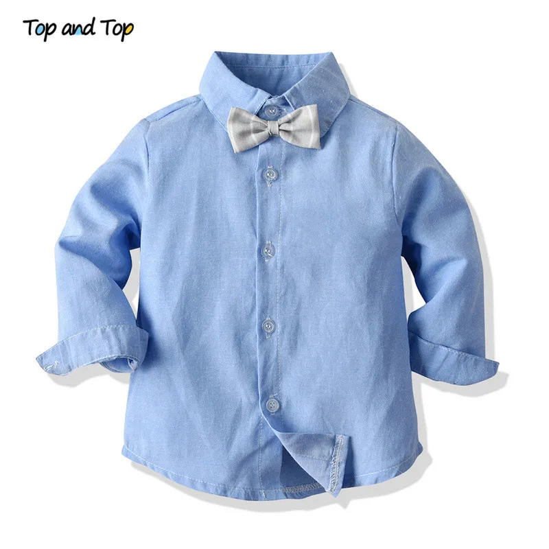 Top and Autumn Winter Fashion Boys Gemtleman Clothing Set Long Sleeve Bowtie Shirt+Waistcoat+Pants Striped Children Suits | Детская