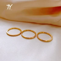 simple titanium steel color ring ring ring fashion light luxury index finger three piece set ring korean female jewelry student