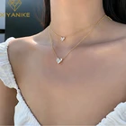 Лидер продаж, кулон серебряного цвета XIYANIKE в виде белого сердца стразы из циркония, женское ожерелье, модная Милая изысканная ручная работа