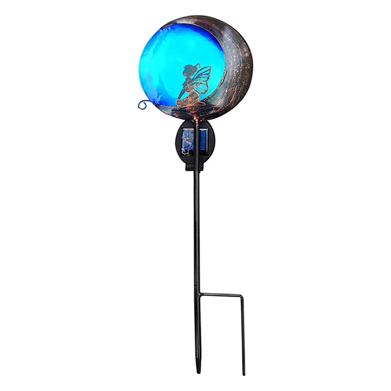 

Solar Pathway Lights Wrought Iron LED Outdoor Light IP65 Waterproof Solar Powered Landscape Moon Angel Lighting Garden