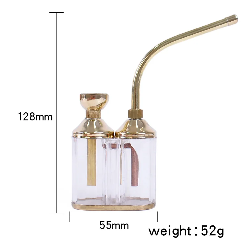 

10pieces/lot Multifunctional portable water filter water pipe simple copper water pipe tobacco pipe hookah glass hookah