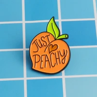 cartoon cute little yellow peach alloy brooch peachy collar enamel paint brooch bag lapel pin shirt badge jewelry gift friends