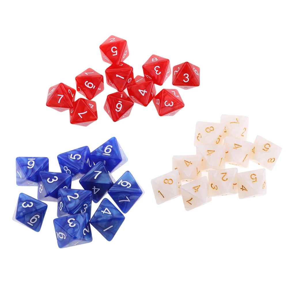 

Set Of 30pcs 8 Sided Dice D8 Polyhedral Dice For Board Game Toy Tabletop RPG