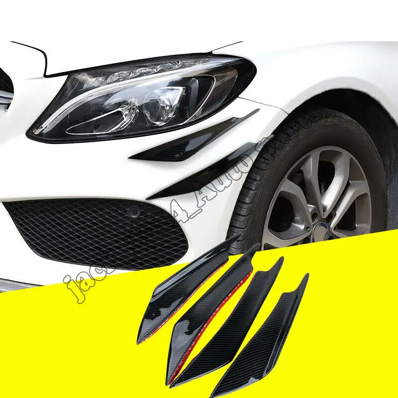 Передний разветвитель губ из АБС углеродного волокна ласты спойлер для тела