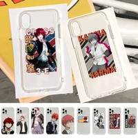 anime assassination classroom akabane karma phone case for iphone 13 11 12 pro xs max 8 7 6 6s plus x 5s se 2020 xr case