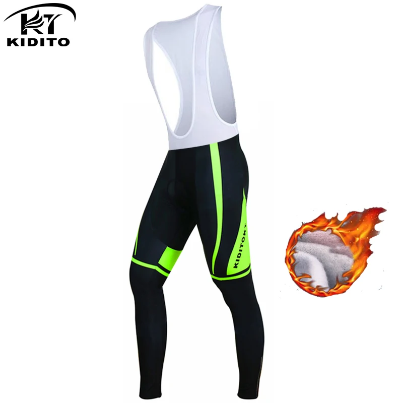 color 3 KIDITOKT велошорты Зимние Тепловые MTB Новые мужские сохраняющие тепло длинные штаны для горного велосипеда Coolmax 3D гелевая подкладка зимние штаны для велоспорта - Цвет: color 3