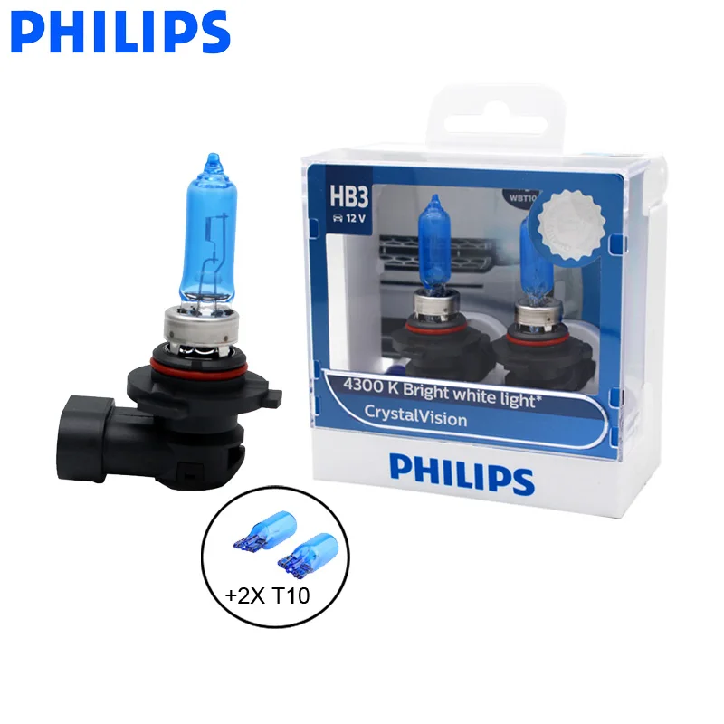 Philips H1 H4 H7 H11 9005 9006 12 В Кристальное видение 4300K яркий белый светильник