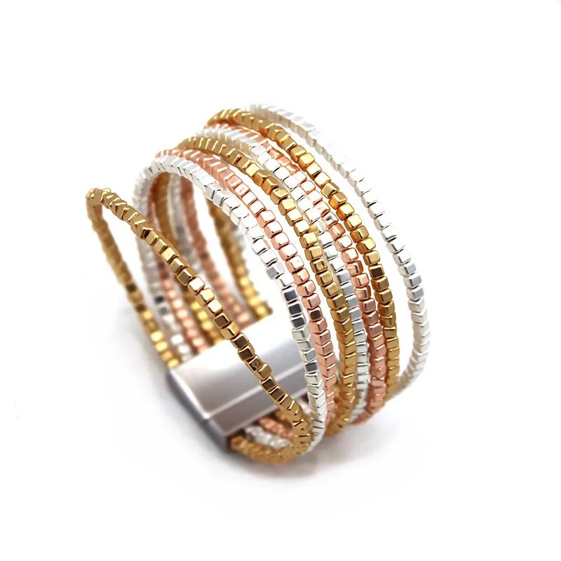 D & более цветной многослойный браслет для женщин модные ювелирные изделия женские браслеты Очаровательные
