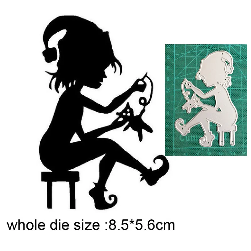 

metal cutting dies cut die mold Christmas Elves Angel decoration Scrapbooking paper craft knife mould blade punch stencils dies