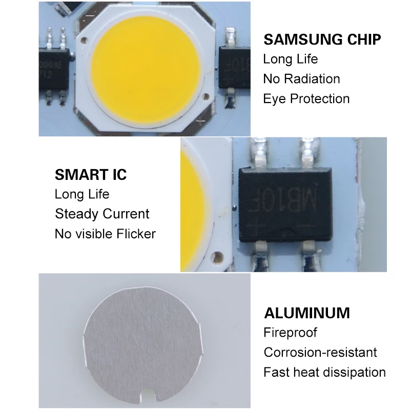 SMD СВЕТОДИОДНЫЙ ная лампа Epistar COB чип лампы AC 220 В 110 высокой мощности светильник