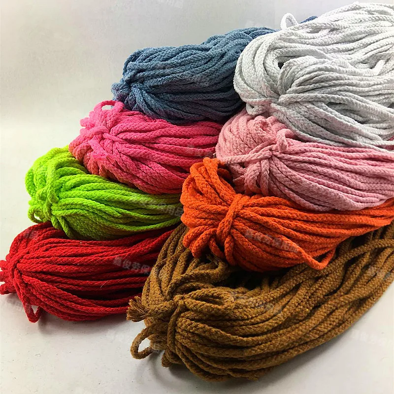 5 мм 80 м/рулон веревка из натурального хлопка ручная работа хлопок витой шнур для