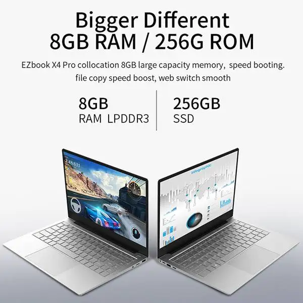 Jumper Ezbook X4 Pro ноутбук с 14 дюймовым дисплеем ОЗУ 8 Гб ПЗУ 256 ГБ Windows 10|Ноутбуки| |