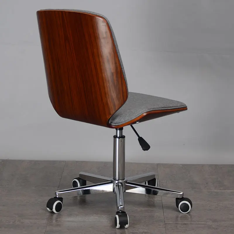Модный и простой компьютерный стул с деревянной спинкой возможностью подъема