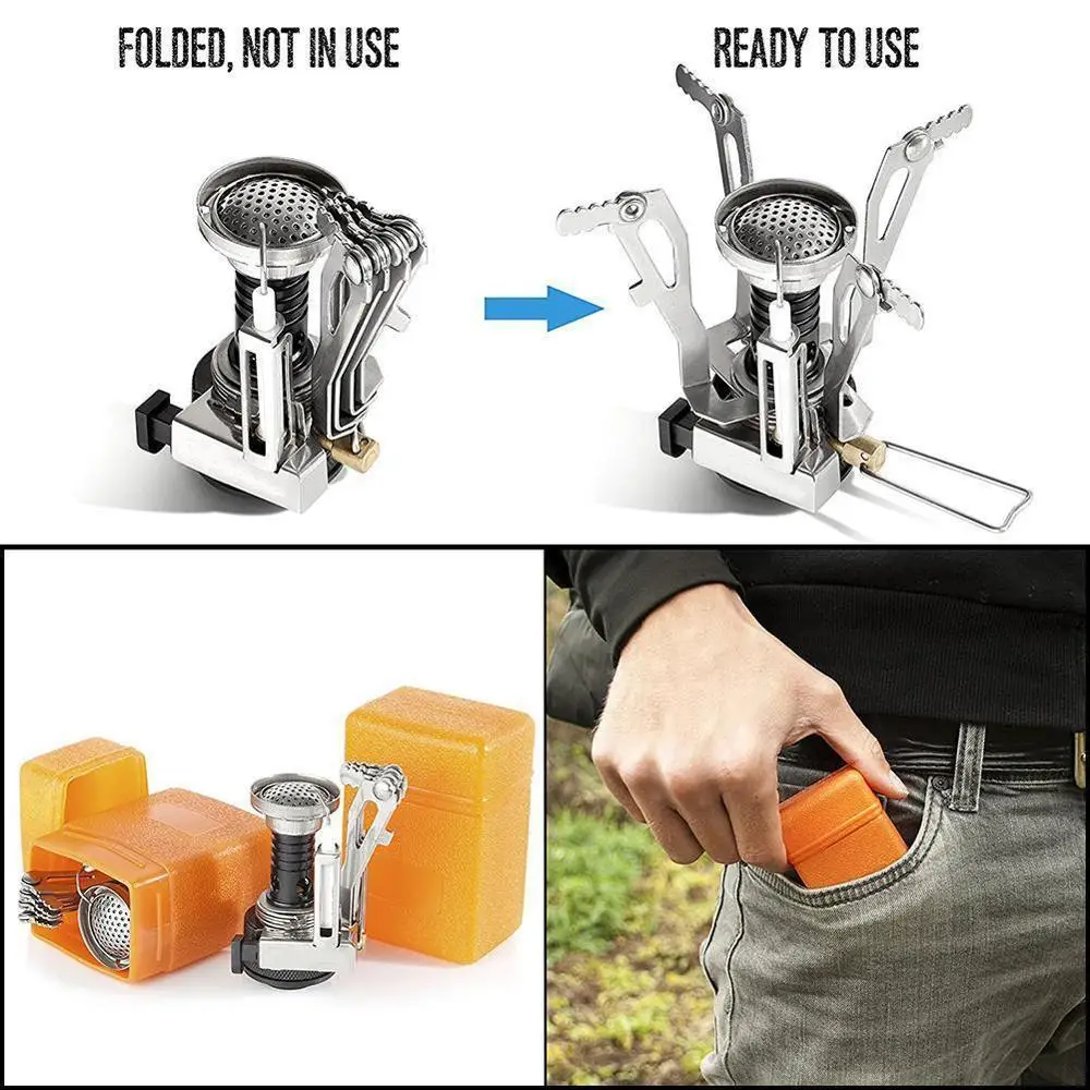 

Mini Camping Stoves Folding Outdoor Gas Stove Portable Furnace Cooking Picnic Split Stoves Cooker Burners New Arrival