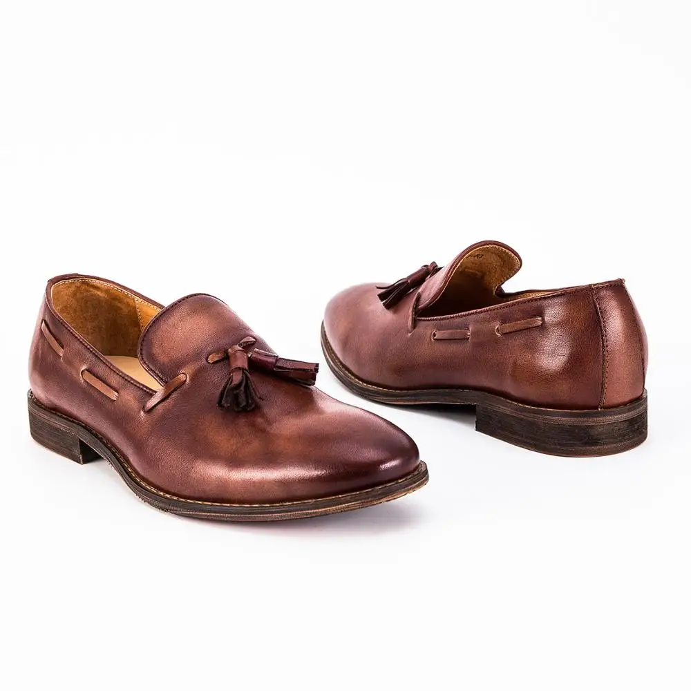 2020 Men's Handmade Leather Casual tassel Loafers Shoes Breathable Slip On Boat Free Shipping BL05-1 | Обувь