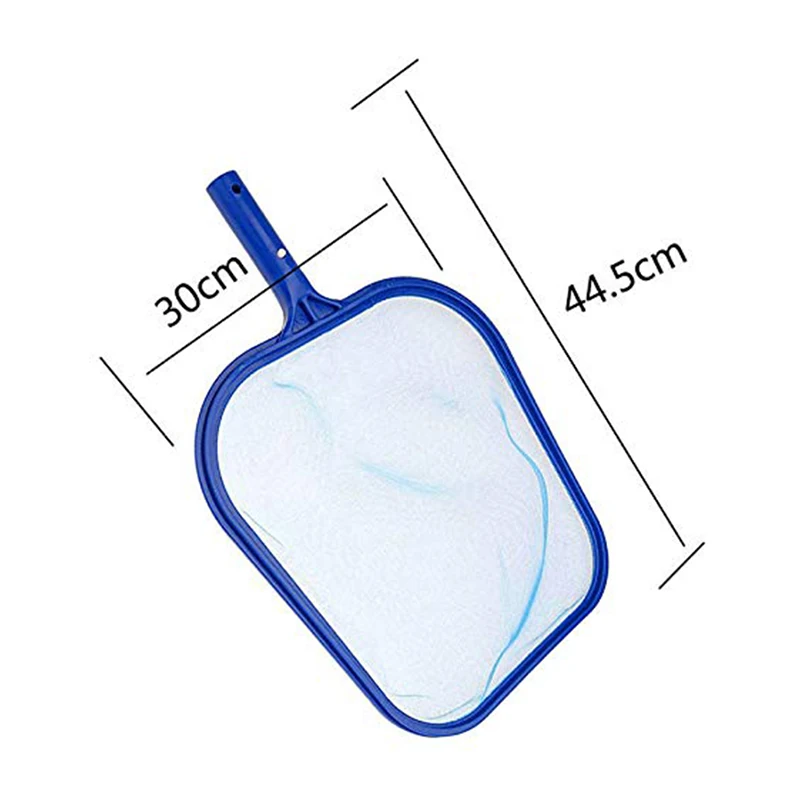 

Swimming Pool Leaf Rake Mesh Skimmer Net with 5 Connecting Aluminum Pole Swimming Pool Spa Cleaning Tool