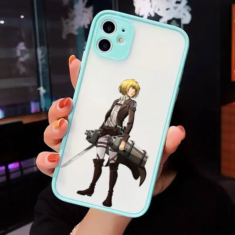 

Attack on Titan Armin Arlert Phone Cases matte transparent For iphone 7 8 11 12 plus mini x xs xr pro max cover