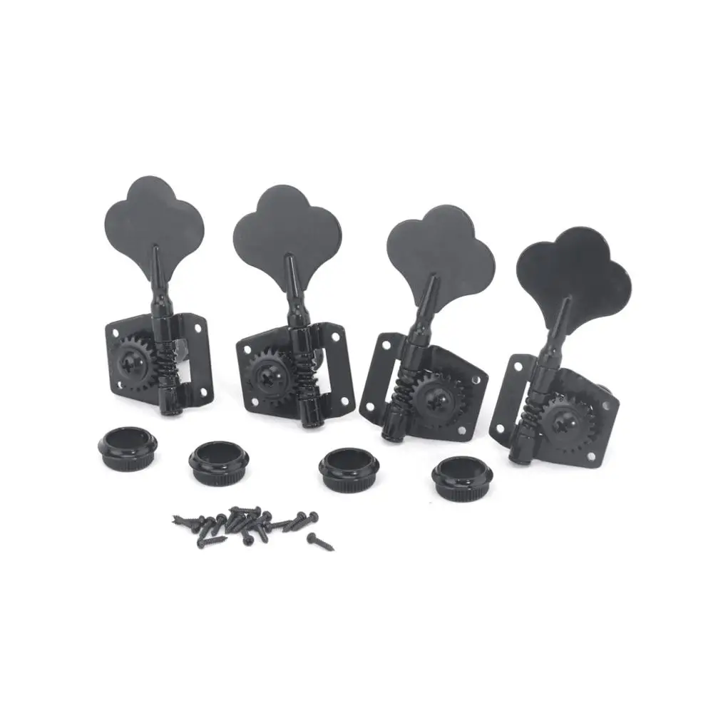 Musiclily Pro 2x2 открытая Шестерня Колки для бас-гитары машинные головки тюнинг ключи колышки для прецизионных джазовых басов, черный
