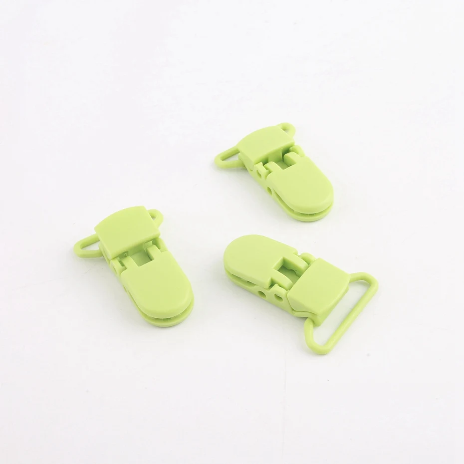 Green Clip 5pcs Let's Make 20 м 1 шт. атласные шнуры 1 мм DIY нейлоновая струнная веревка комплект и результаты Детские Силиконовые Прорезыватели для зубов ожерелье бусы ребенок Teet - Цвет: Green Clip 5pcs