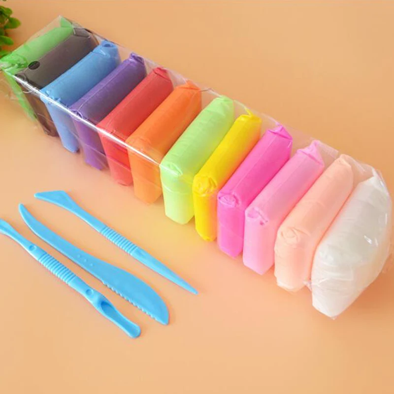 

Super Light DIY Soft Creative Handgum Educational Playdoug Toys 12 Color/Set Air Dry Polymer Plasticine Modeling Clay Gift