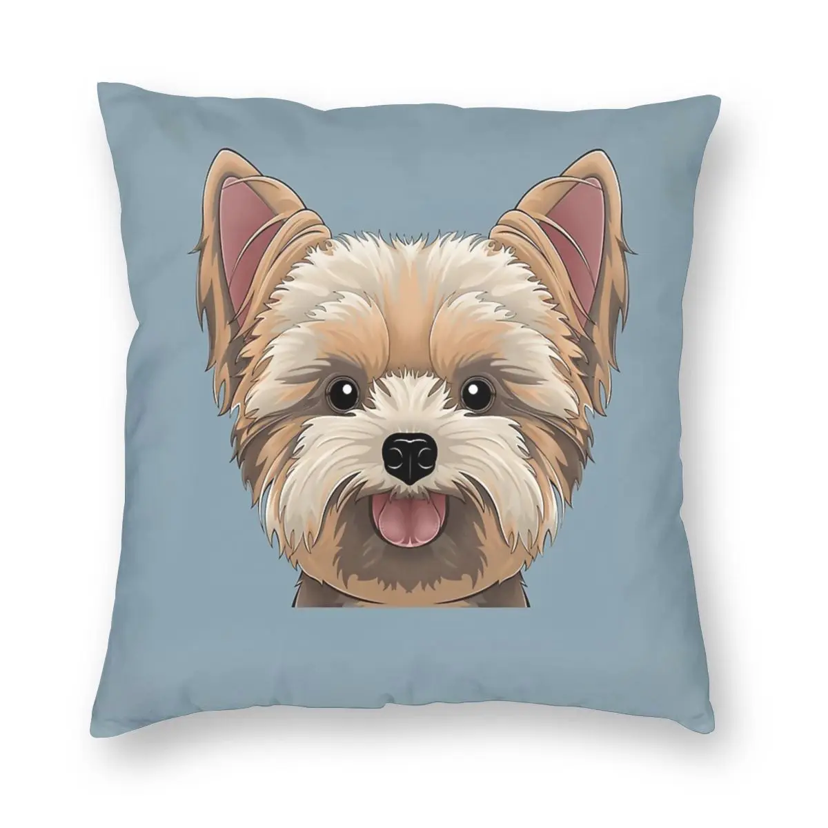 

Peeking Yorkshire Terrier Pillowcase Home Decor Yorkie Dog Animal Puppy Cushion Cover Throw Pillow for Car Double-sided Printing