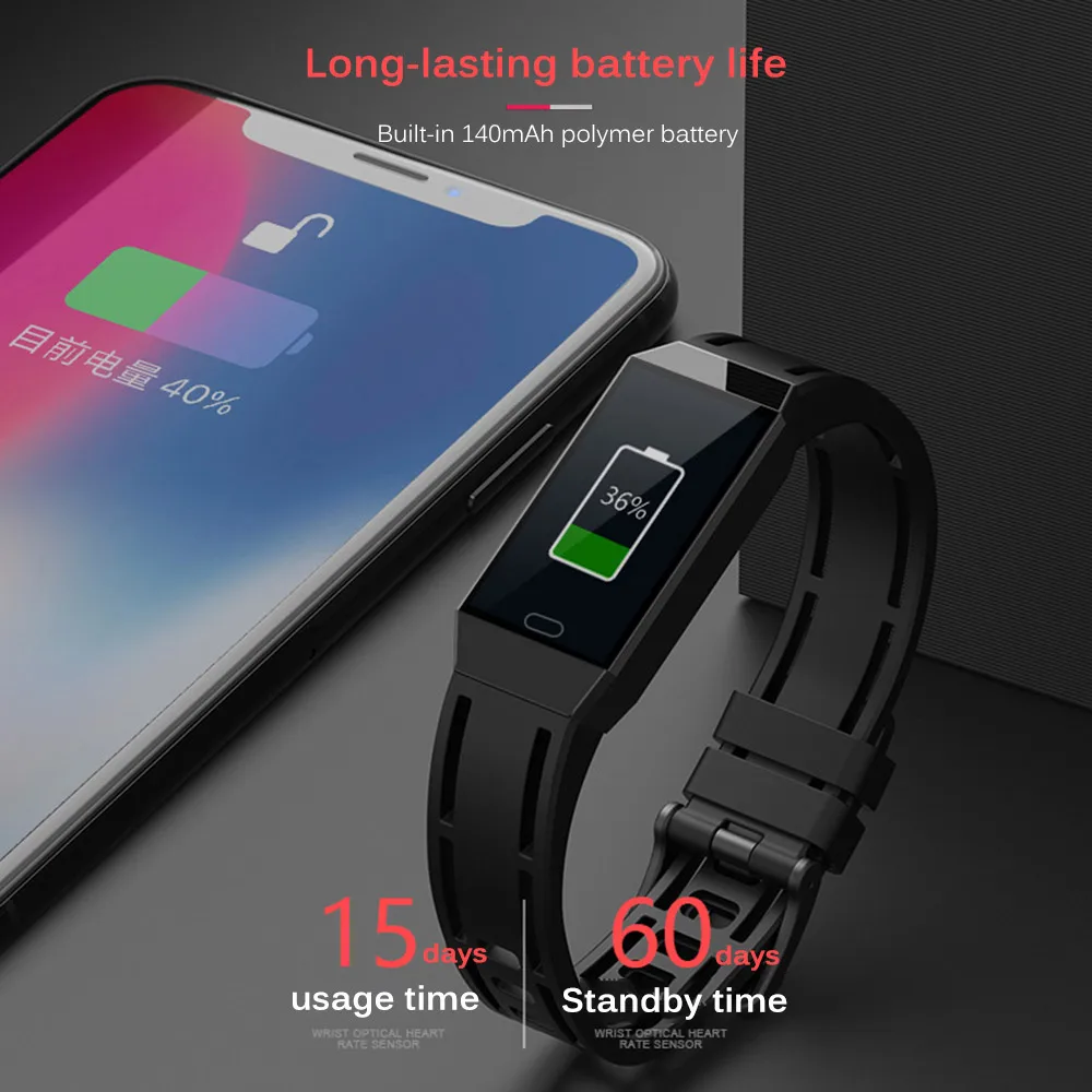 Умные часы интеллигентая (ый) Водонепроницаемый сна мониторинга сердечного