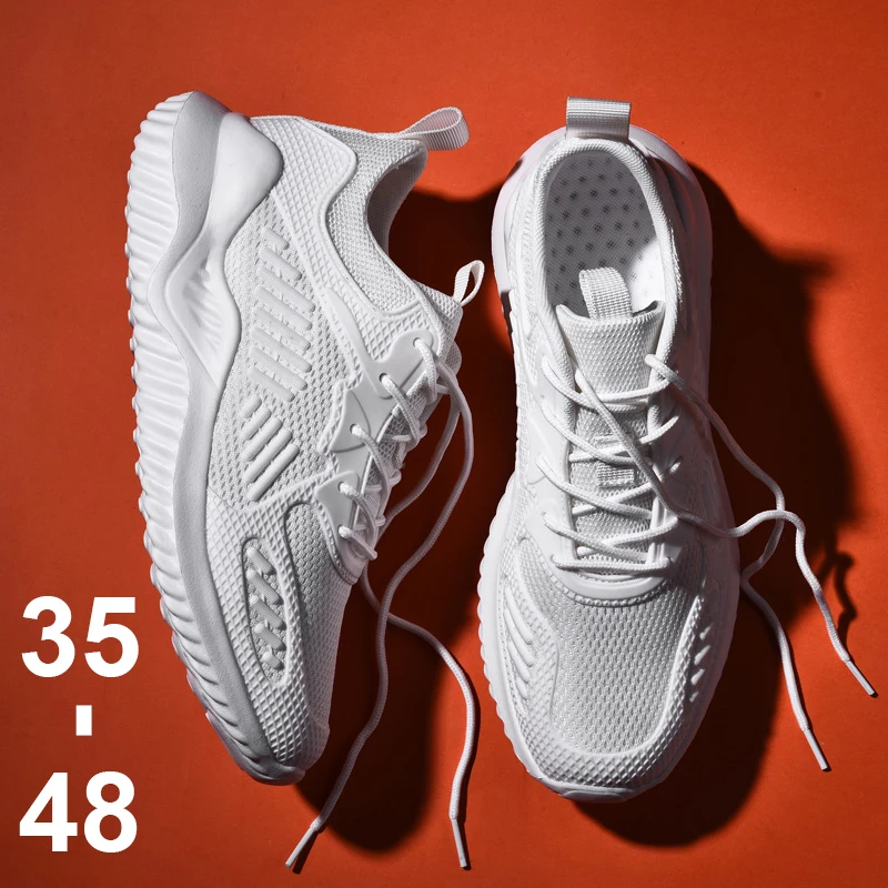 Кроссовки мужские дышащие в полоску на толстой подошве Размеры 35-48 |