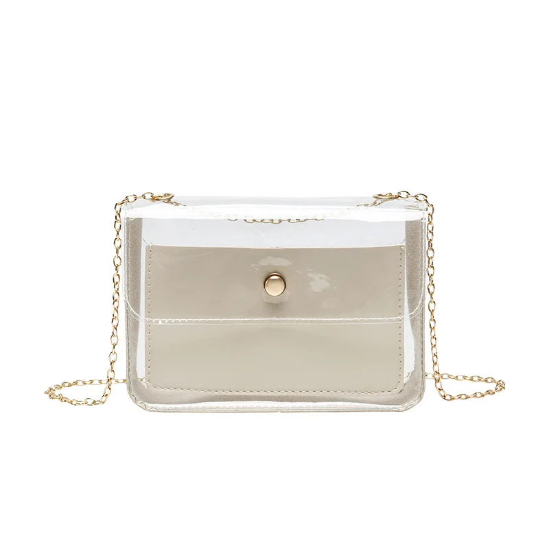 

2021 New Splicing Chain Metal Buckle Women's Handbag Fashion All-match Simple Messenger Bag Party Luxury Designer Shoulder Bag