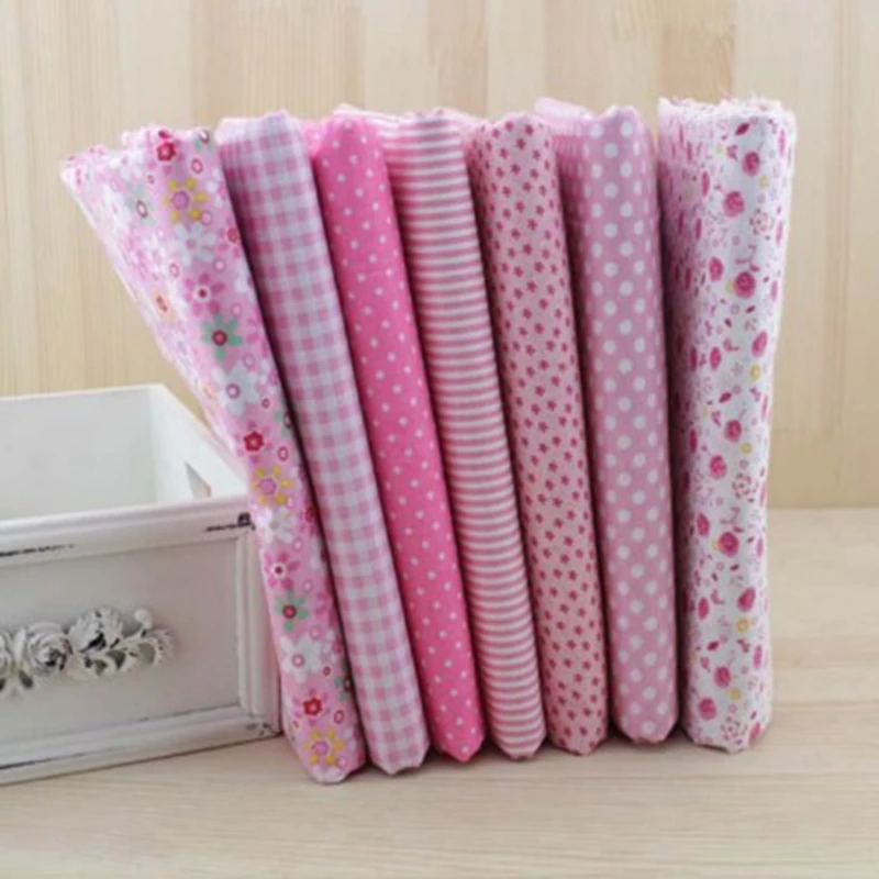 

Pink small floral cloth, cotton fabric, twill printed cloth, cotton bed linen, summer quilt, curtain, pajamas handmade cloth