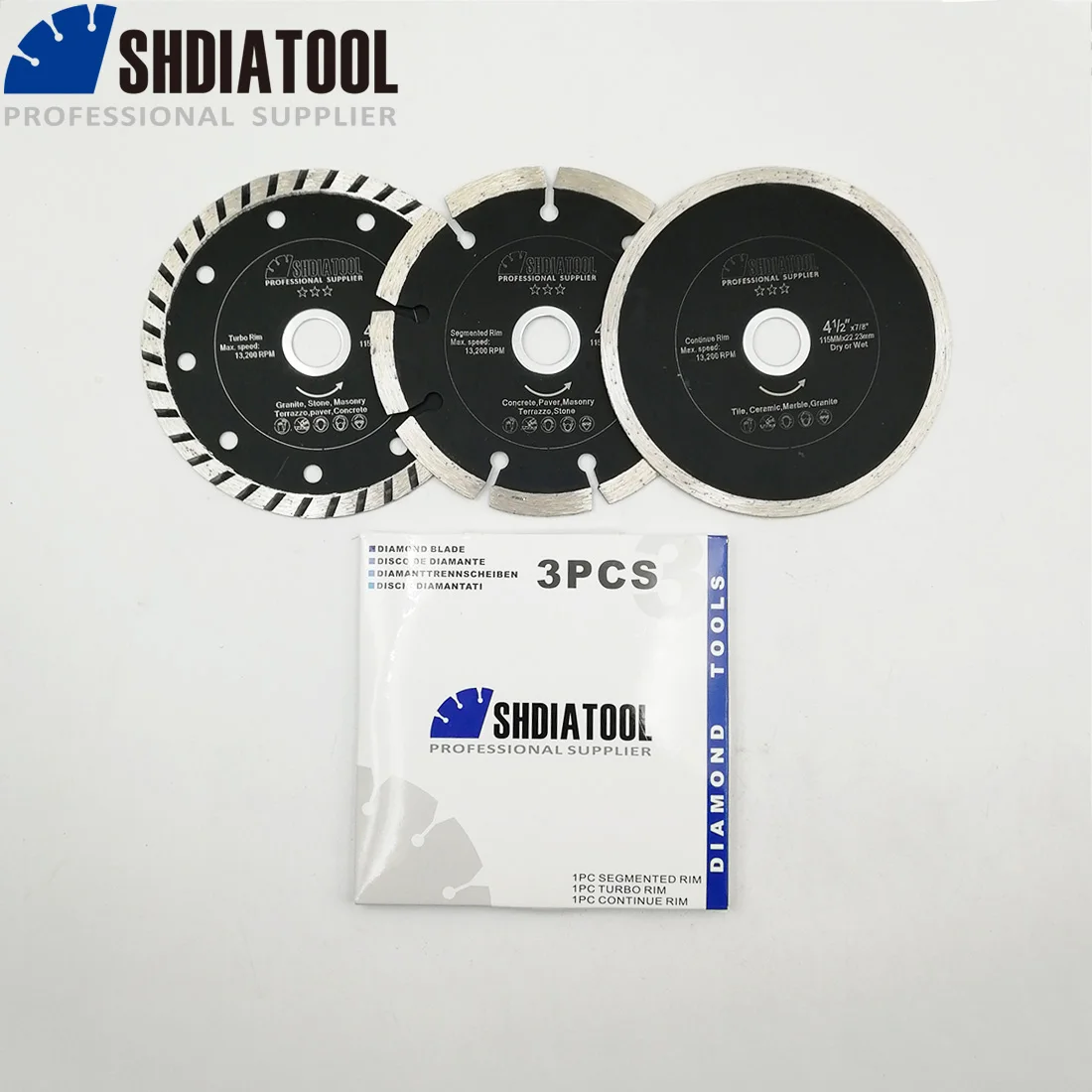 SHDIATOOL 5 комплектов спеченное алмазное лезвие для плитки камень 3 шт./компл. диаметр