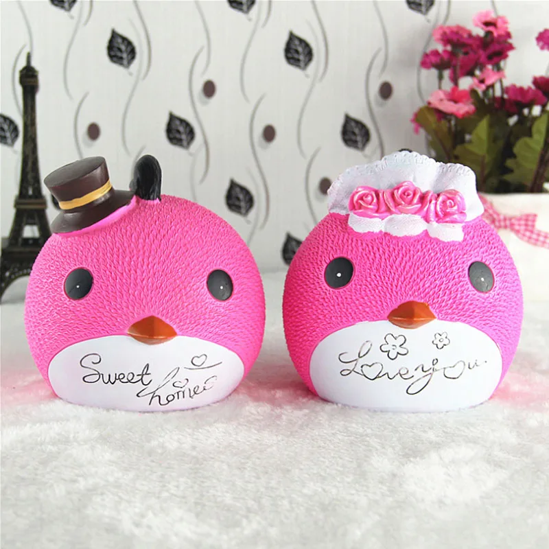 Копилка креативная копилка сберегательная монета птица из смолы мультяшная