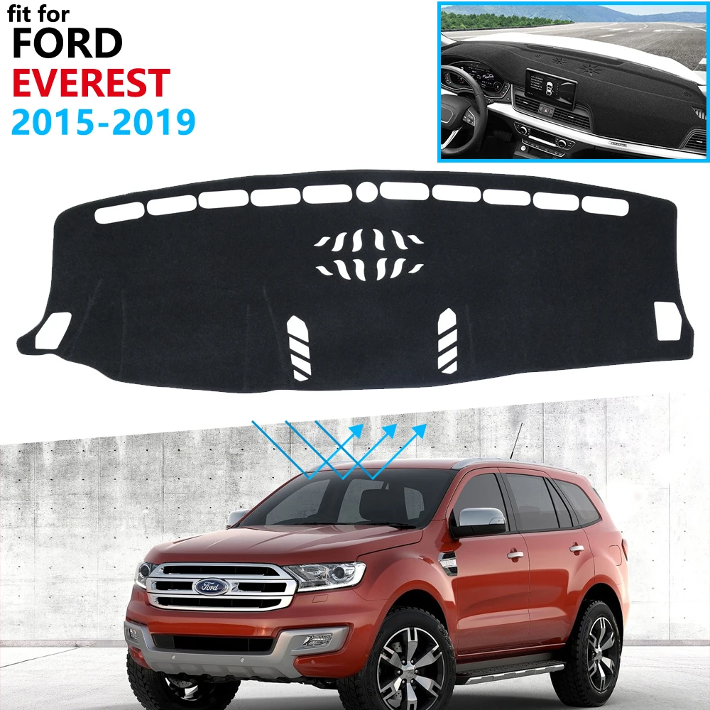 Чехол для приборной панели Защитная панель Ford Everest 2015 2016 2017 2018 2019 автомобильные
