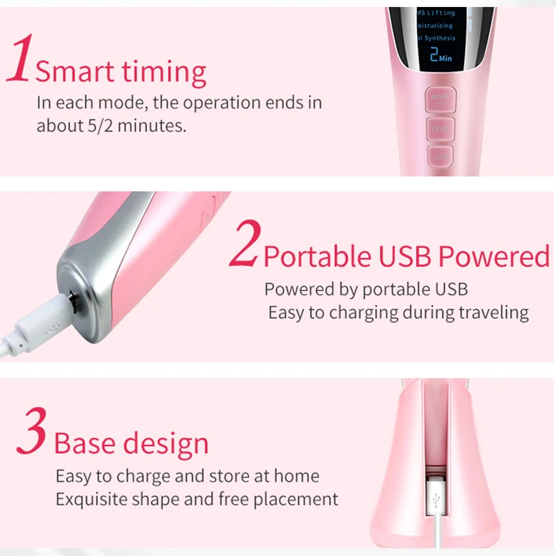 Koop 7 In 1 Led Photon Beauty Instrument Therapie Trillingen Stimulator Hot Cool Rimpel Remover Elektrische Ultrasone Gezicht Lifting Apparaat