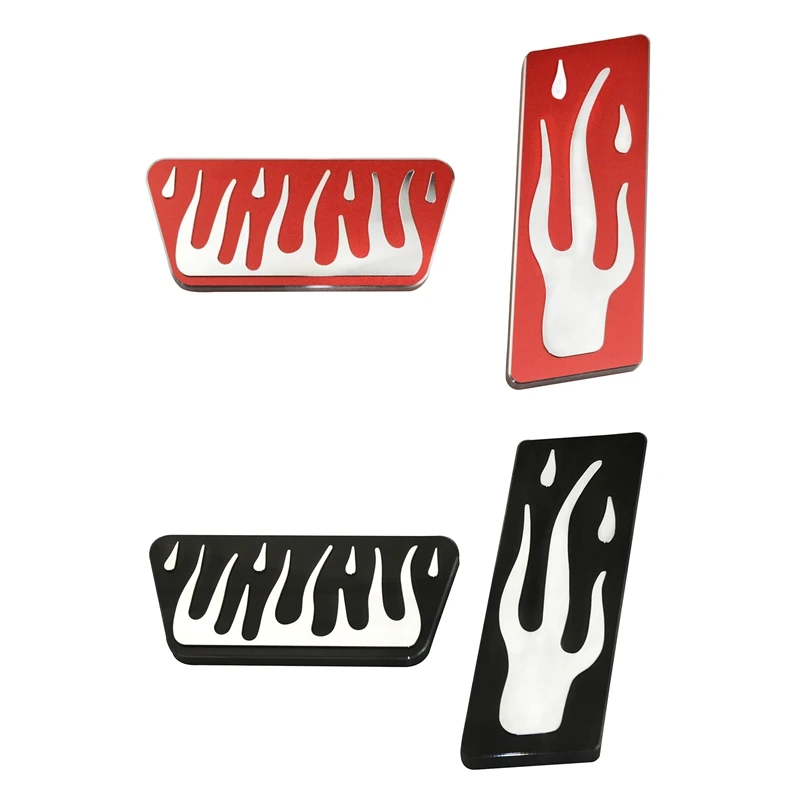 

Gas and Brake Pedal Cover Auto Foot Pedal Pad Kit Retrofitting Accessories for Wrangler JK Series 07-17