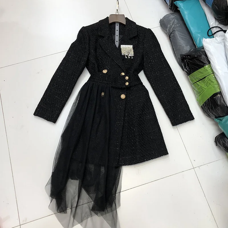 [EWQ] Осень-зима 2019 новый нишевый дизайн во Франции с длинным рукавом маленький