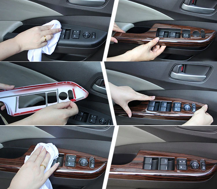 Lsrtw2017 углеродного волокна, АБС-пластик, Автомобильный Центральный Управление Шестерни Панель рулевого колеса для Subaru Forester 2008 2009 2010 2011 2012