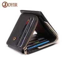 joyir new genuine leather man wallet male credit card holder purse cowhide wallet rfid brand trifold men wallets purses gift