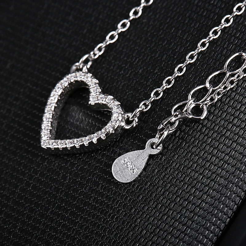 Женский кулон в виде сердца на День святого Валентина Forever Love из стерлингового