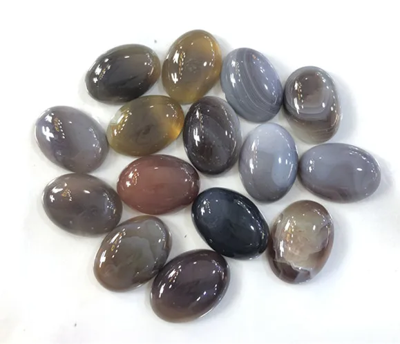 

Natural Botswana Agate Cabochon Wholesale 13*18mm oval CAB Oval Gem Stone Jewelry Cabochon Ring Face for jewelry 4pcs/lot