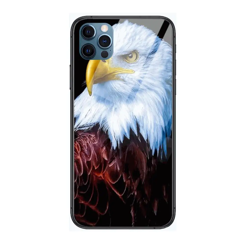 

Exquisite Eagle Style Phone Case cover For iphone 12 pro max 11 8 7 6 s XR PLUS X XS SE 2020 mini black cell shell