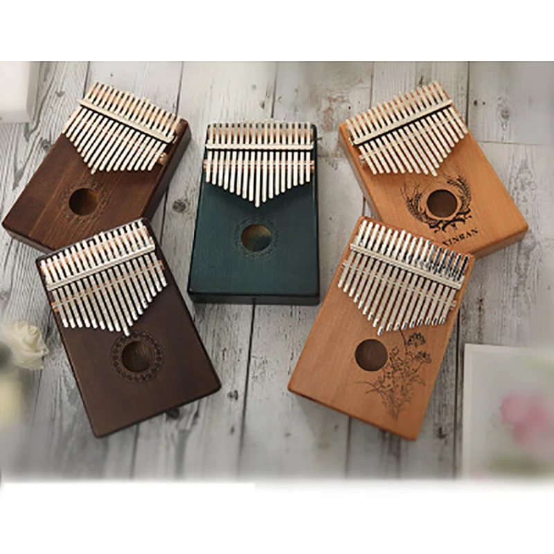 Kalimba большой палец пианино портативный для начинающих 17 клавиш музыкальный инструмент с сумкой обучения книга тюнинг молоток инструмент