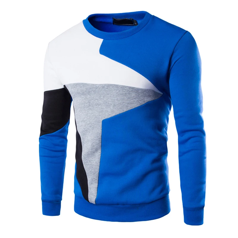 Осень, облегающие мужские толстовки с длинным рукавом, Sudaderas Para Hombre, повседневная мужская толстовка в стиле пэчворк, спортивные топы Moletom