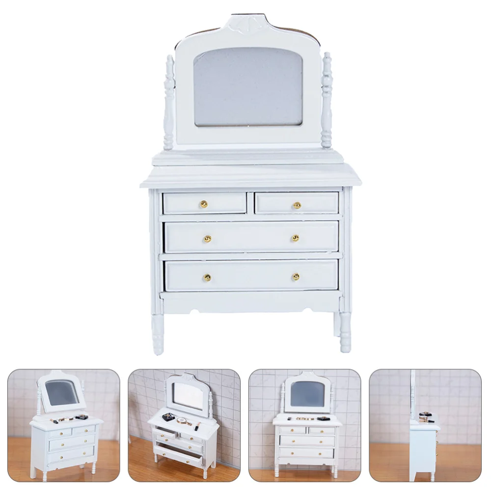 

1pc Miniature Bedroom Furniture Wooden Handicraft Decoration Mini House Decor