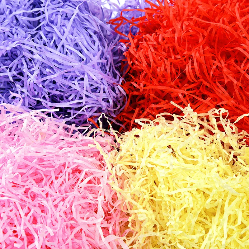 

10/30/50/100g Paper Raffia Shredded Decoration DIY Decor Accessories Confetti Gift Box Filling Material Wedding Marriage