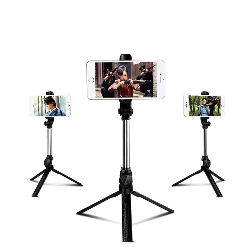 3 In 1 Wireless Bluetooth Selfie Stick Handheld Monopod Shutter Remote Foldable Mini Tripod for IPhone XR 8 X 7 6s Plus Xiaomi